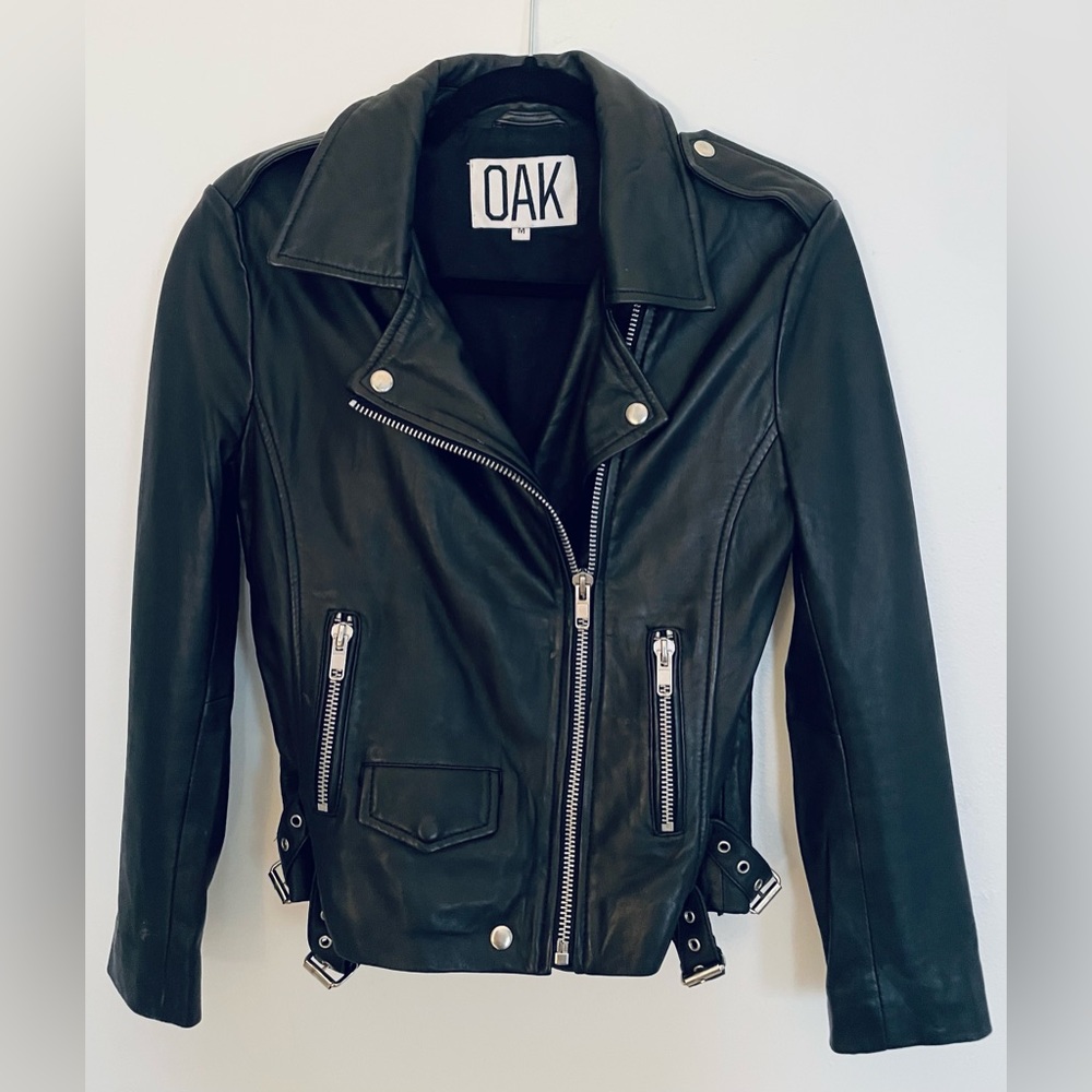 OAK Leather Rider Genuine Leather Jacket Sz. S